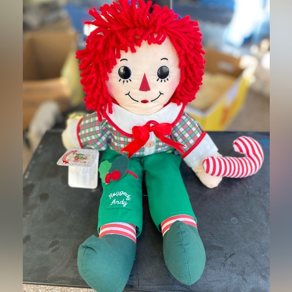 Raggedy Andy 18” Elf Shelf Christmas Holiday Doll Hasbro Applause NWT 2010 - Picture 1 of 11
